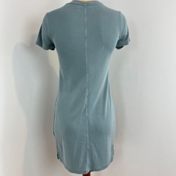 Abercrombie & Fitch Women's XST Tall Light Blue T-Shirt Dress Short Sleeve Knee - Picture 3 of 14